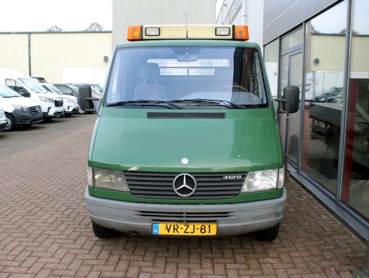 Mercedes-Benz Sprinter 412 D lang Open Laadbak Dubbele Cabine Dubbellucht Trekhaak