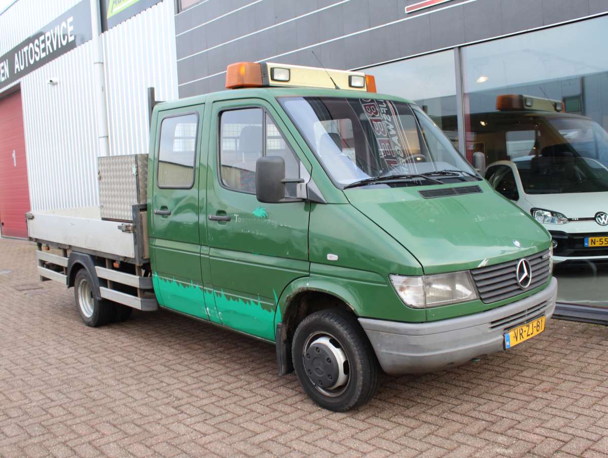 Mercedes-Benz Sprinter 412 D lang Open Laadbak Dubbele Cabine Dubbellucht Trekhaak