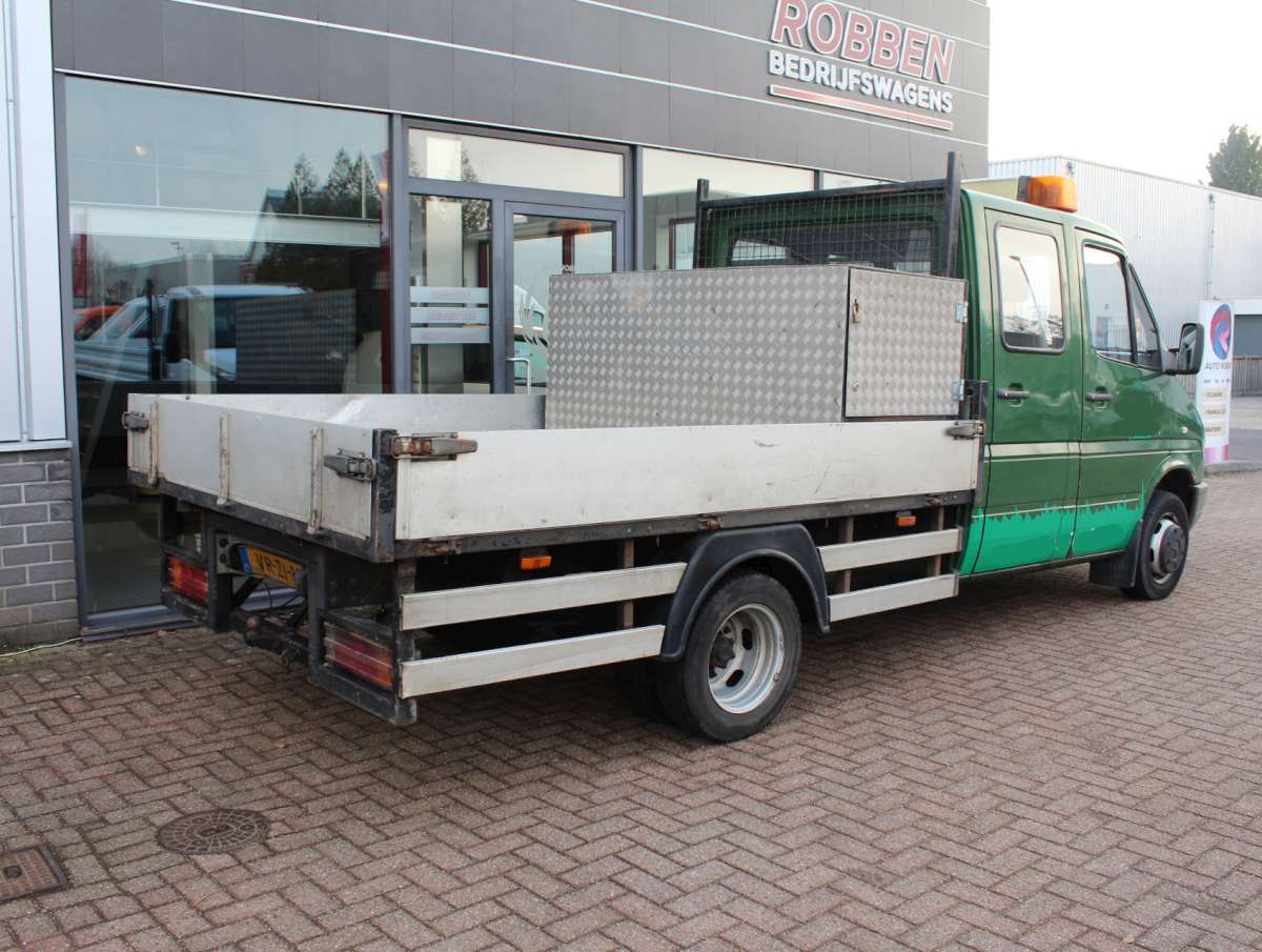 Mercedes-Benz Sprinter 412 D lang Open Laadbak Dubbele Cabine Dubbellucht Trekhaak