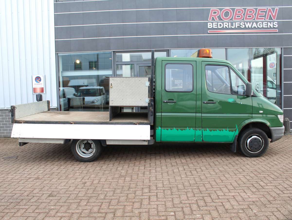 Mercedes-Benz Sprinter 412 D lang Open Laadbak Dubbele Cabine Dubbellucht Trekhaak